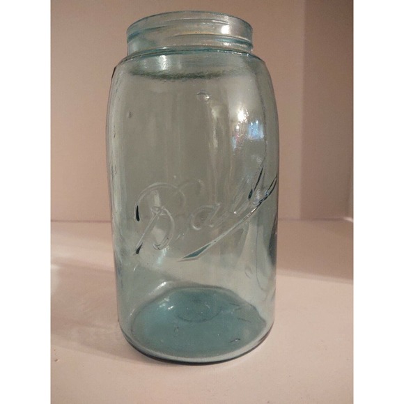 Antique Blue Glass Ball Mason Jar